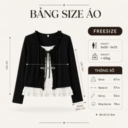 Áo Cardigan Nữ Bèo Phối Hai Lớp CHEZI HOUSE, Áo Kiểu Nữ Tay Dài Dáng Ngắn Phong Cách Hàn Quốc Freesize Dưới 58kg #HA533 9