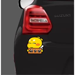 Sticker, decal cứ từ từ dán đuôi xe ô tô, dán các màu xe 3
