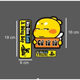 Sticker, decal cứ từ từ dán đuôi xe ô tô, dán các màu xe 2