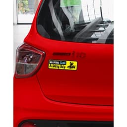 Sticker, decal cứ từ từ dán đuôi xe ô tô, dán các màu xe 6