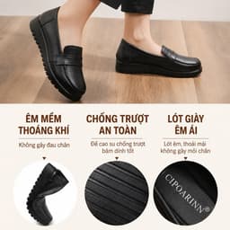 Giày Nữ Nhựa PVC Liền Khối - Giày Nữ Giả Da Thời Trang, Mềm Êm Chân 2