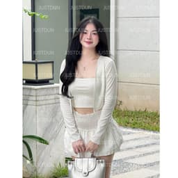 [XẢ KHO] Áo Khoác Cardigan Chất Thun Gân Tăm Hàn Basic Dáng Vừa T5 JUSTDUN 6