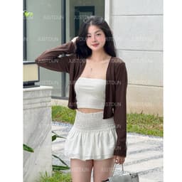 [XẢ KHO] Áo Khoác Cardigan Chất Thun Gân Tăm Hàn Basic Dáng Vừa T5 JUSTDUN 9