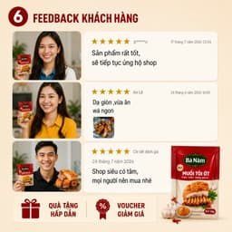 [MUA 10 TẶNG 1] Muối Tỏi Ớt Giòn Bì Bà Năm Ướp Siêu Ngon Làm Giòn Bì Chấm Xoài Ướp Thịt Hải Sản Đa Năng Tiện Lợi 6