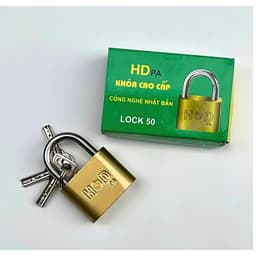 (Hàng đẹp) Ổ Khóa HD Siêu Bền - Chất liệu thép không gỉ, Ổ khóa cửa bấm chắc chắn đủ Size 4