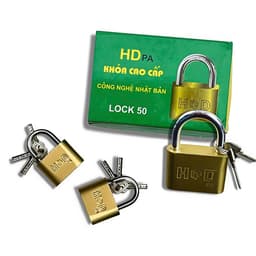 (Hàng đẹp) Ổ Khóa HD Siêu Bền - Chất liệu thép không gỉ, Ổ khóa cửa bấm chắc chắn đủ Size 2