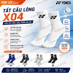 Tất (vớ) cầu lông YonexX04 - siêu dày dặn, thấm hút, chống mùi,mềm mại, bền (Đôi) 1