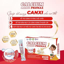 (CHÍNH HÃNG) Calcium Latate Promax CMC hộp 21 gói 1