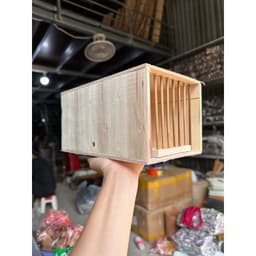 Hộc chuyển chim bằng gỗ nan trúc tiện lợi giá rẻ kích thước 15x16x26cm 3