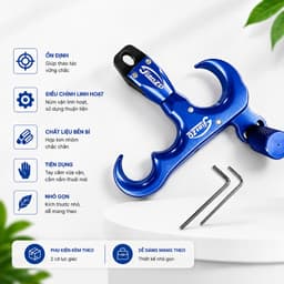 Dụng cụ hỗ trợ nhả cò 3 ngón tay kẹp tự động xoay 360° JIANZD bằng nhôm nguyên khối tự động đóng hàm, dùng cho chơi cá 2