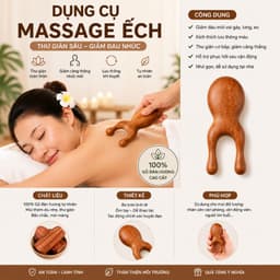 Lược Massage Đầu Gỗ Đàn Hương, Dụng Cụ Massage Cổ Vai Gáy, Mát Xa Toàn Thân Thư Giãn Lưu Thông Máu 5