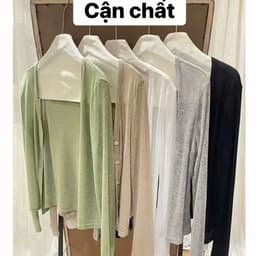 Áo khoác ngoài len đan TRANGCLOTHINGG áo khoác mỏng QC áo cardigan len đan mỏng mặc hè thu 3