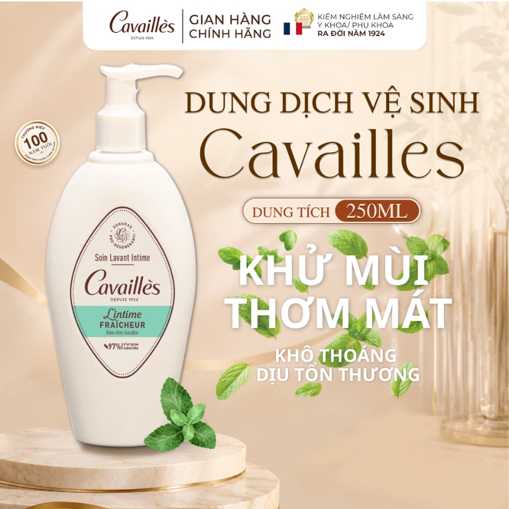 Dung Dịch Vệ Sinh Rogé Cavaillès L'intime Fraicheur Sạch Mùi Thơm Mát 250ml