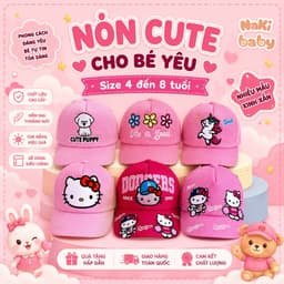 (SIZE 4-8 TUỔI) Nón lưỡi trai, mũ kết cho bé gái, nhiều họa tiết cho các mom lựa chọn 1
