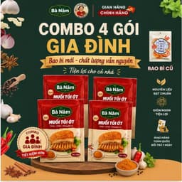 ( GIÁ SỈ ) 4 GÓI Muối Tỏi Ớt Bà Năm Gia Vị Ướp Đa Năng Giòn Bì Chấm Súp Ướp Cá Thịt & chấm hoa quả dokhogiasi 1