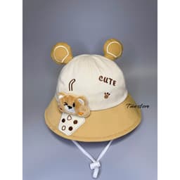 Nón bo gấu trà sửa [ 1 đến 3tuổi ] mũ gấu cute có tại siêu cưng cho bé 5