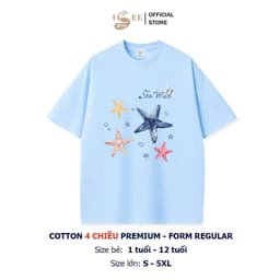 SALE 50%] Tổng hợp giảm giá Áo thun bé trai, bé gái ISEE VN chất cotton 4c premium thấm hút, chất vải dày dặn sale 23 4