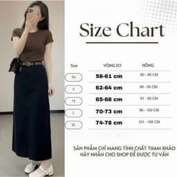 Chân Váy Dáng A  Chất Kaki nhật mềm mịn , khoá trước, cạp cao , dáng dài , trơn  mặc đi học , đi làm , đi chơi 5