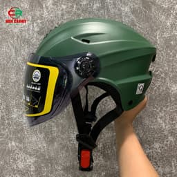Nón Bảo Hiểm Nửa Đầu kính dài ngắn dáng GÙ vòng đầu lớn - Thể thao, nhiều màu sắc, trẻ trung, bảo hành 12 tháng 5