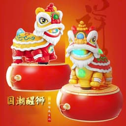 [ Tặng Kèm Đèn LED ] Lồng Đèn Trung Thu Múa Lân DIY, Đồ Chơi Lắp Ráp Handmade Phát Sáng, Kèm Cán Cầm Tay Cho Bé 8