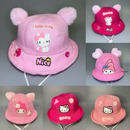 Nón bo kity [ 1 đến 3 tuổi ] mũ có quai dễ thương cho bé yêu 1