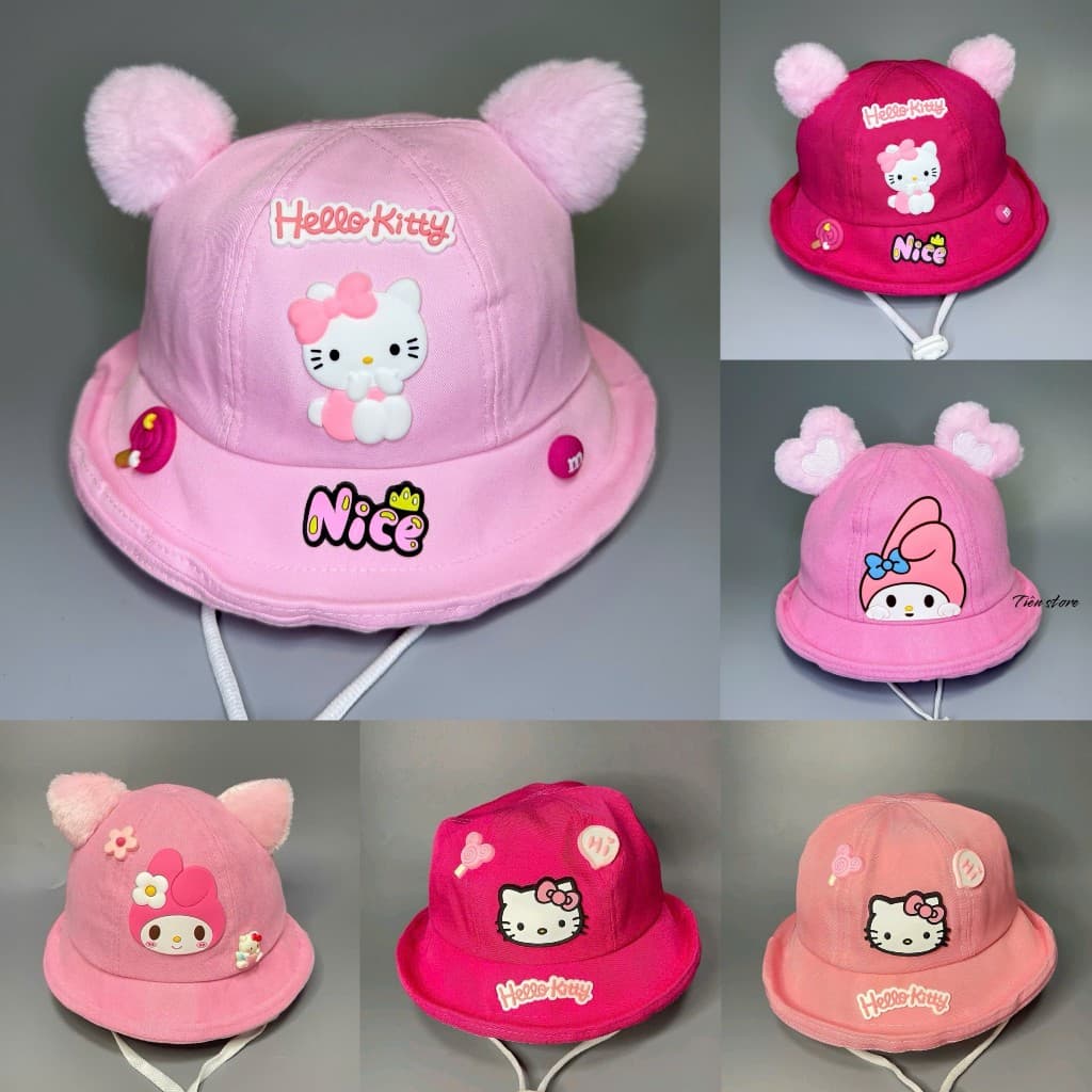 Nón bo kity [ 1 đến 3 tuổi ] mũ có quai dễ thương cho bé yêu