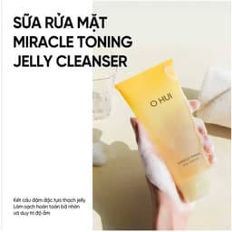 Sữa Rửa Mặt Dạng Gel OHUI Miracle Toning Jelly Cleanser 180ml 3