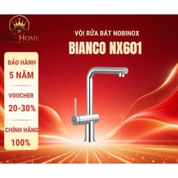 Vòi rửa bát dây rút Nobinox BIANCO NX601 | 2 chế độ xả, xoay 360 độ, chiều cao 32cm 1