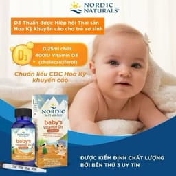 [nhập khẩu] Thực phẩm bảo vệ sức khoẻ Nordic Naturals Baby’s vitamin D3 - D3 thuần 3