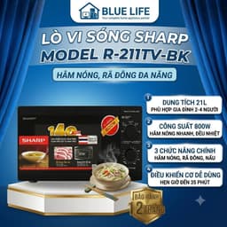 Lò Vi Sóng Sharp R-211TV-BK, 21 lít - 800w, Sx tại Thái Lan, Hàng Chính Hãng 1
