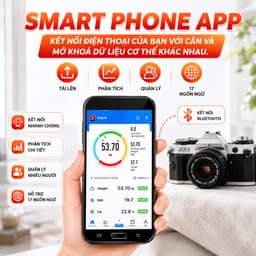 Cân Điện Tử Sức Khỏe Sạc USB Kết Nối Bluetooth Phân Tích Chỉ Số Cơ Thể Trọng Lượng Tối Đa 180kg 8