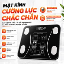 Cân Điện Tử Sức Khỏe Sạc USB Kết Nối Bluetooth Phân Tích Chỉ Số Cơ Thể Trọng Lượng Tối Đa 180kg 7
