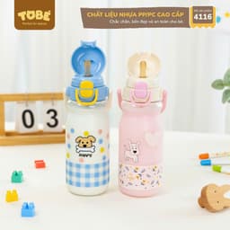 [ TOBE ] Bình Uống Nước Ống Hút 750ml Chính Hãng To Bé 4