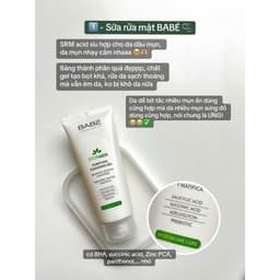 Sữa Rửa Mặt BABE Stop Akn Purifying Cleansing Gel Giúp Kiểm Soát Dầu, Giảm Mụn 200ml 5