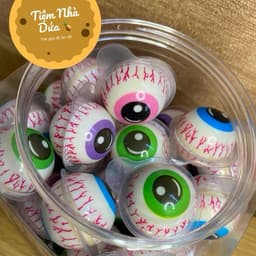 Sỉ ( Hộp x 60v ) Kẹo Dẻo Hình Con Mắt, Vị Dâu, Vị Dưa Hấu,… Hãng Bursting Ball 3D Siêu Ngon hot hot Candy Snack Chua 5