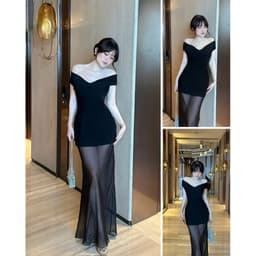 VÁY BODY ĐEN TRỄ VAI DỰ TIỆC 2