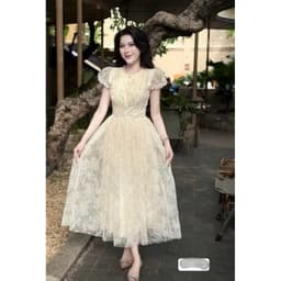 VÁY REN XOÈ ĐÍNH NƠ NGỰC TIỂU THƯ SANG CHẢNH 3