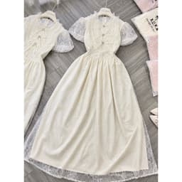 VÁY REN XOÈ ĐÍNH NƠ NGỰC TIỂU THƯ SANG CHẢNH 6