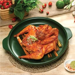 Chảo Nướng Dưỡng Sinh Minh Long 34 cm + Nắp - Đáy Thường 3