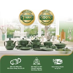 Chảo Nướng Dưỡng Sinh Minh Long 34 cm + Nắp - Đáy Thường 2