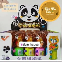 Khay 20 cái máy bắn kẹo gấu trúc 5k, đồ chơi máy bắn kẹo gấu trúc kèm kẹo xê hoa quả siêu Hot 2