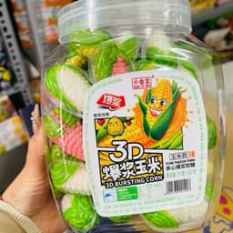 Hộp 50 cái kẹo dẻo có nhân nhiều hình, kẹo dẻo có nhân hình bắp ăn vặt cổng trường 3