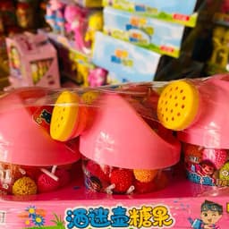 (sỉ) Vỉ 12 lọ kẹo mút hình bình nước tưới cây, bình tưới cây kẹo mút, kẹo mút bình tưới cây 4