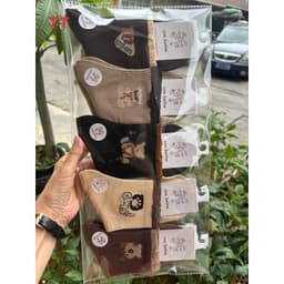 Vỉ 10 Đôi Tất Nữ cổ bèo Ôm Chân Thoáng Khí nhiều màu chất liệu cotton cõ dãn 4 chiều 9