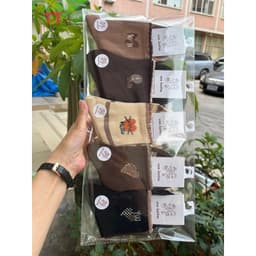 Vỉ 10 Đôi Tất Nữ cổ bèo Ôm Chân Thoáng Khí nhiều màu chất liệu cotton cõ dãn 4 chiều 8