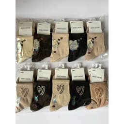 Vỉ 10 Đôi Tất Nữ cổ bèo Ôm Chân Thoáng Khí nhiều màu chất liệu cotton cõ dãn 4 chiều 7