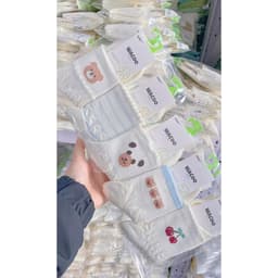 Vỉ 10 Đôi Tất Nữ cổ bèo Ôm Chân Thoáng Khí nhiều màu chất liệu cotton cõ dãn 4 chiều 6