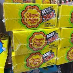 Hộp mới 60 thanh kẹo dẻo chupa chups cầu vồng, kẹo dẻo chupa chups cầu vồng tẩm đường ngọt ngọt chua chua Candy Ăn Vặt 3
