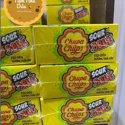 Hộp mới 60 thanh kẹo dẻo chupa chups cầu vồng, kẹo dẻo chupa chups cầu vồng tẩm đường ngọt ngọt chua chua Candy Ăn Vặt 2