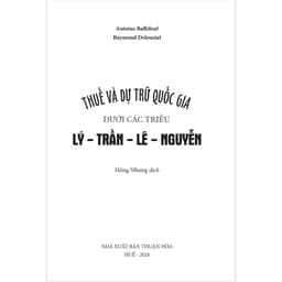 Sách - Thuế và dự trữ quốc gia dưới các triều Lý - Trần - Lê - Nguyễn 2